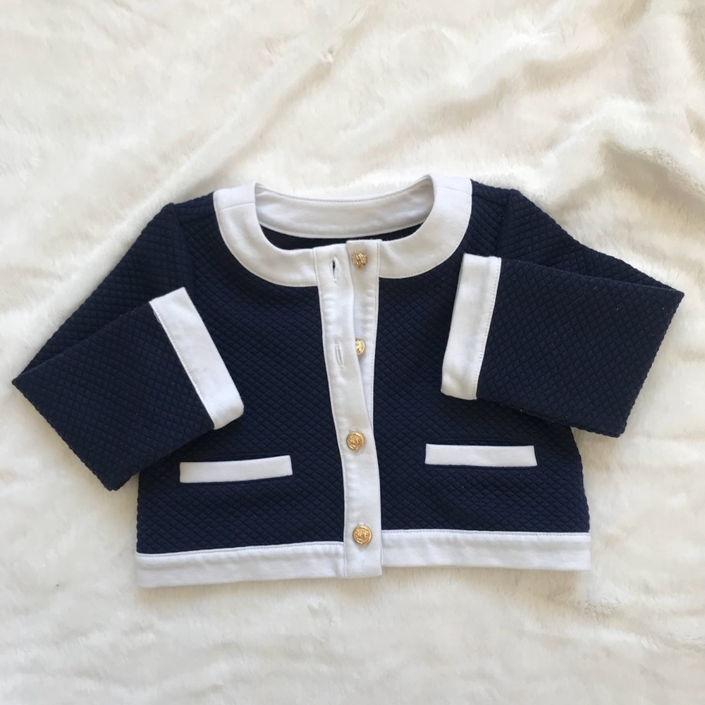 Janie and Jack Baby Girl 12-18 months Blue Jacket